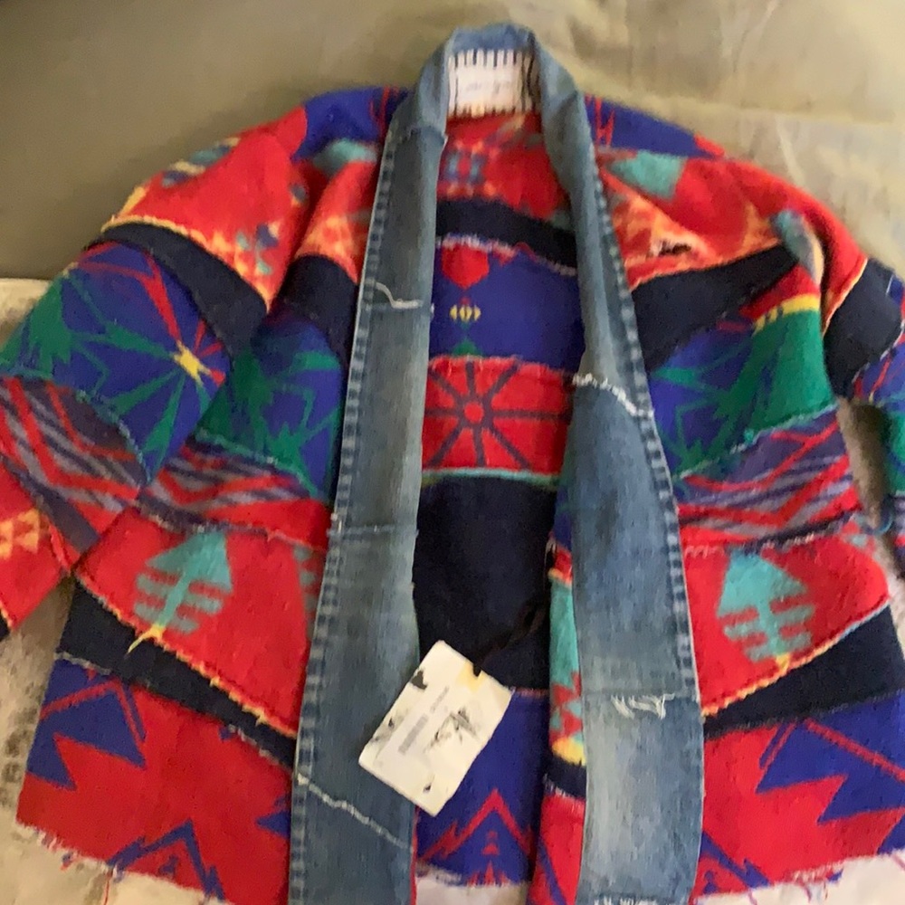 Greg Lauren, Vintage Blanket Scrapwork Kimono GL1
